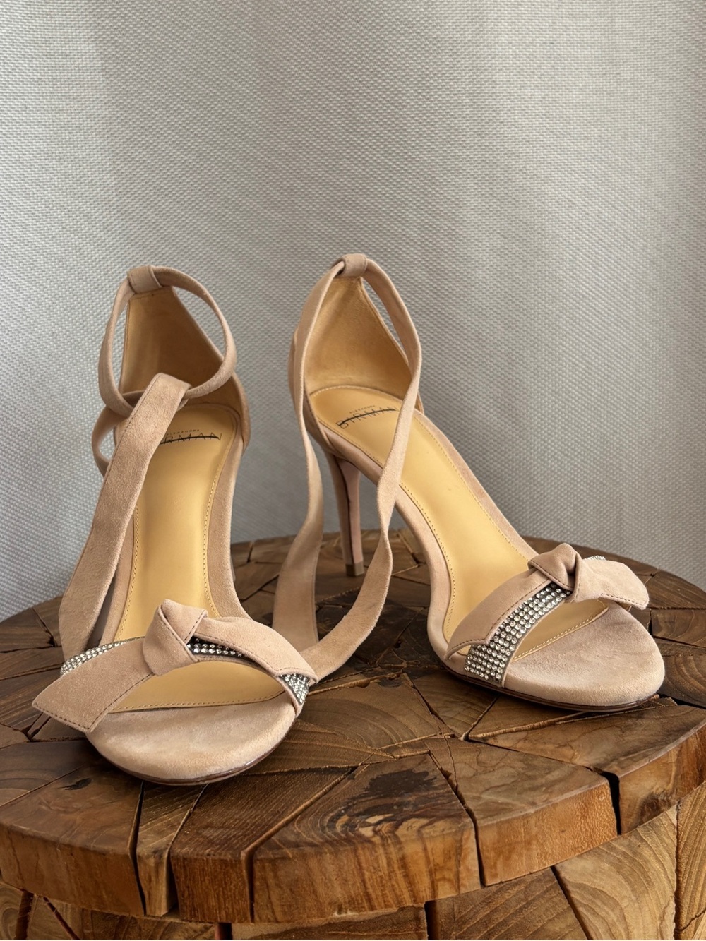 Alexandre Birman Women's Suede Ankle-Tie Heeled Heels